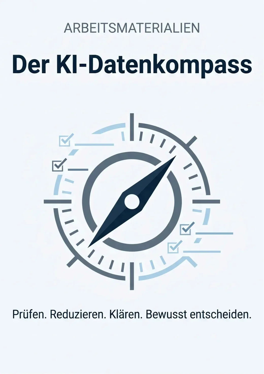 Cover der KI-Datenkompass Arbeitsmaterialien